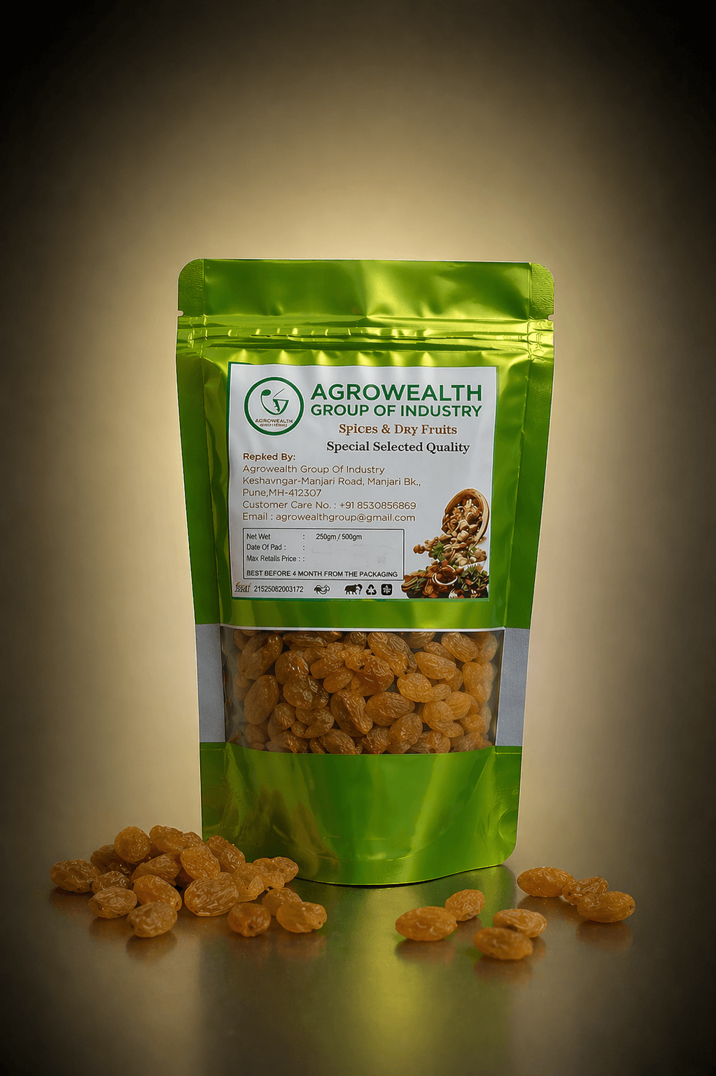 Raisins export packaging
